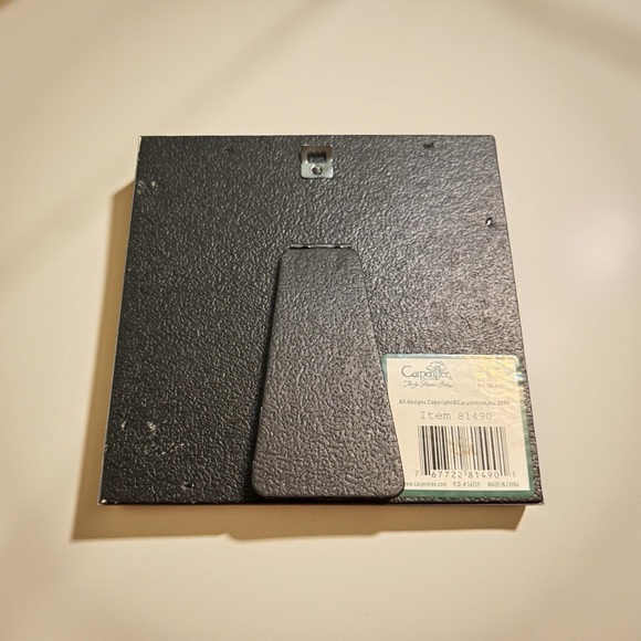 𝅺CarpenTree charming framed art Joshua 24:15 & ornate raised gold cross 7.5x7.5 - Picture 4 of 5